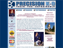 Tablet Screenshot of precisionk-9.com